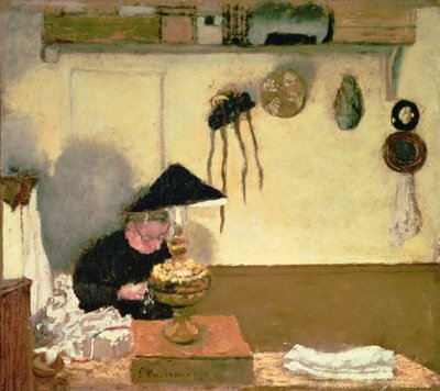 Madame Vuillard che cuce da Edouard Vuillard